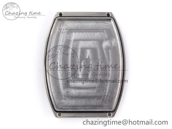 Crazy Hours SS TWF Best Edition Gray Dial Diamonds Bezel on Black Leather Strap A23J