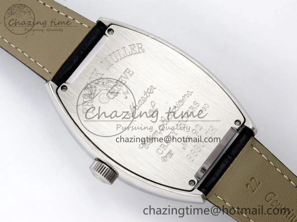 Crazy Hours SS TWF Best Edition Gray Dial Diamonds Bezel on Black Leather Strap A23J