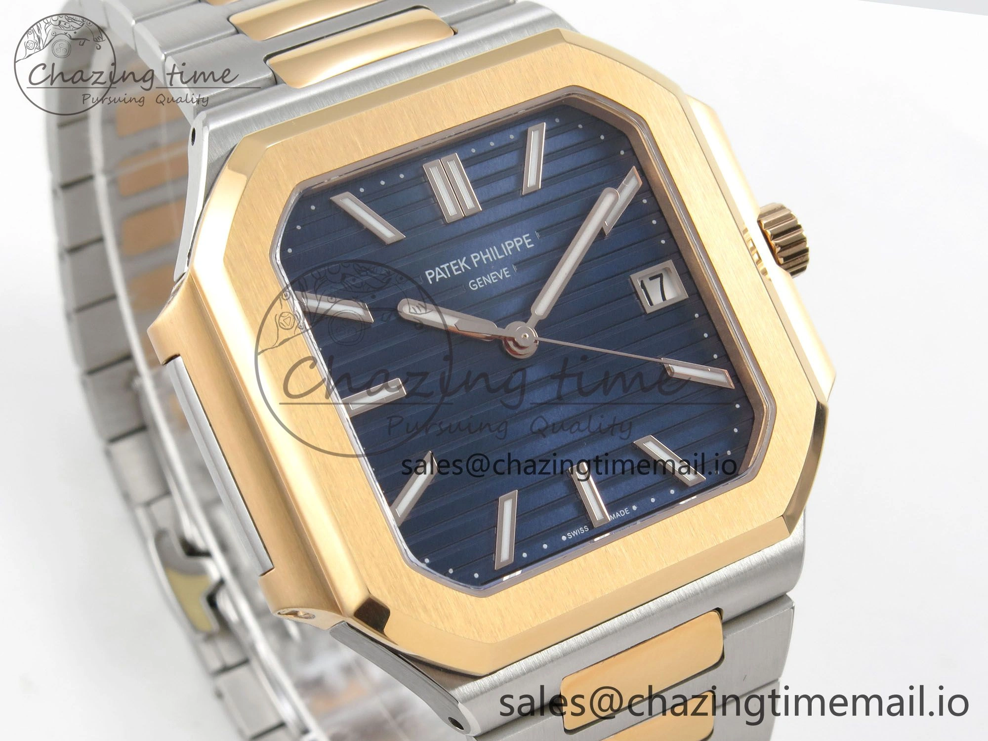 Cubitus 5821 SS PPF Best Edition Blue Dial on SS YG Bracelet A330