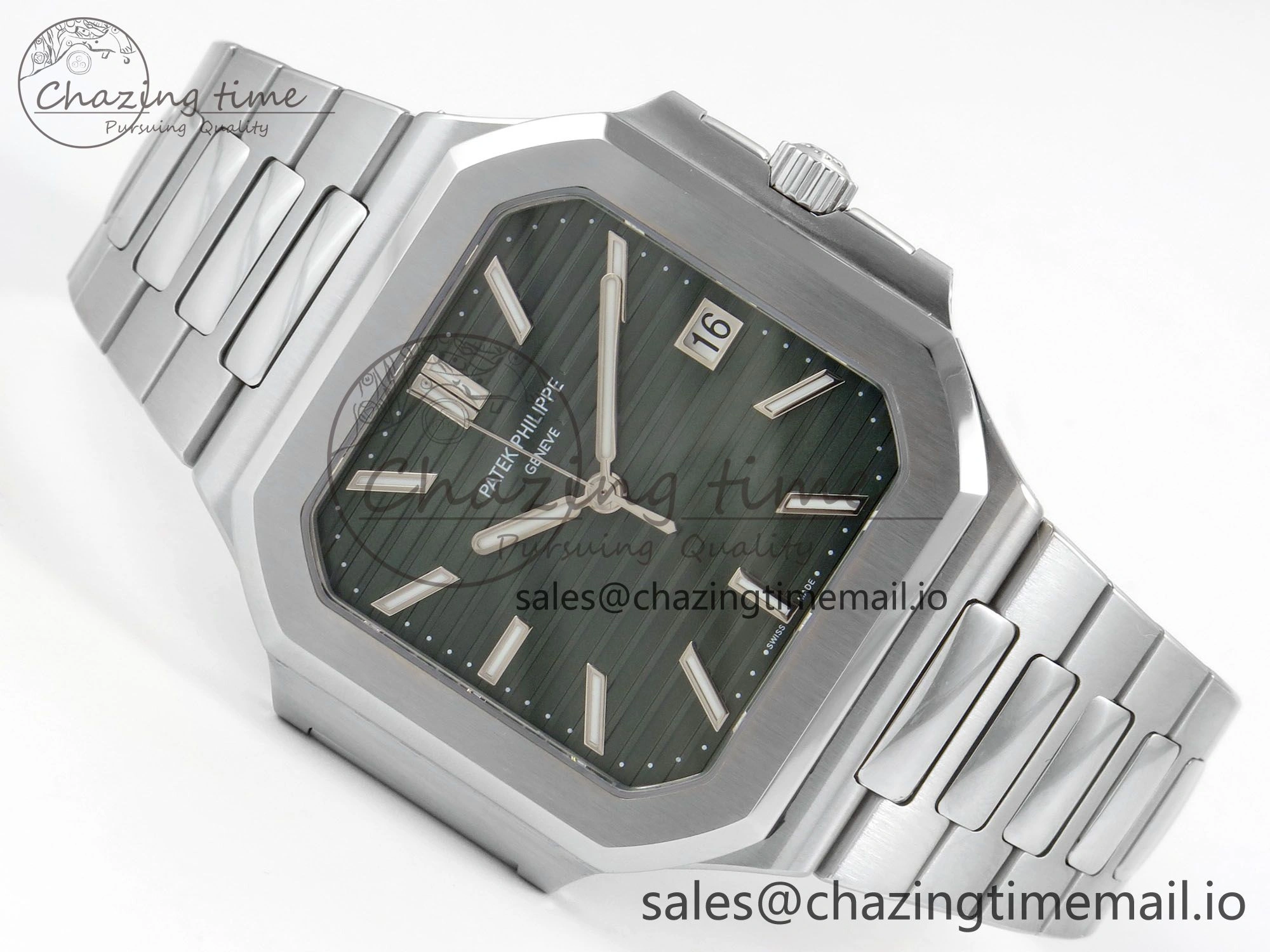 Cubitus 5821 SS PPF Best Edition Green Dial on SS Bracelet A330