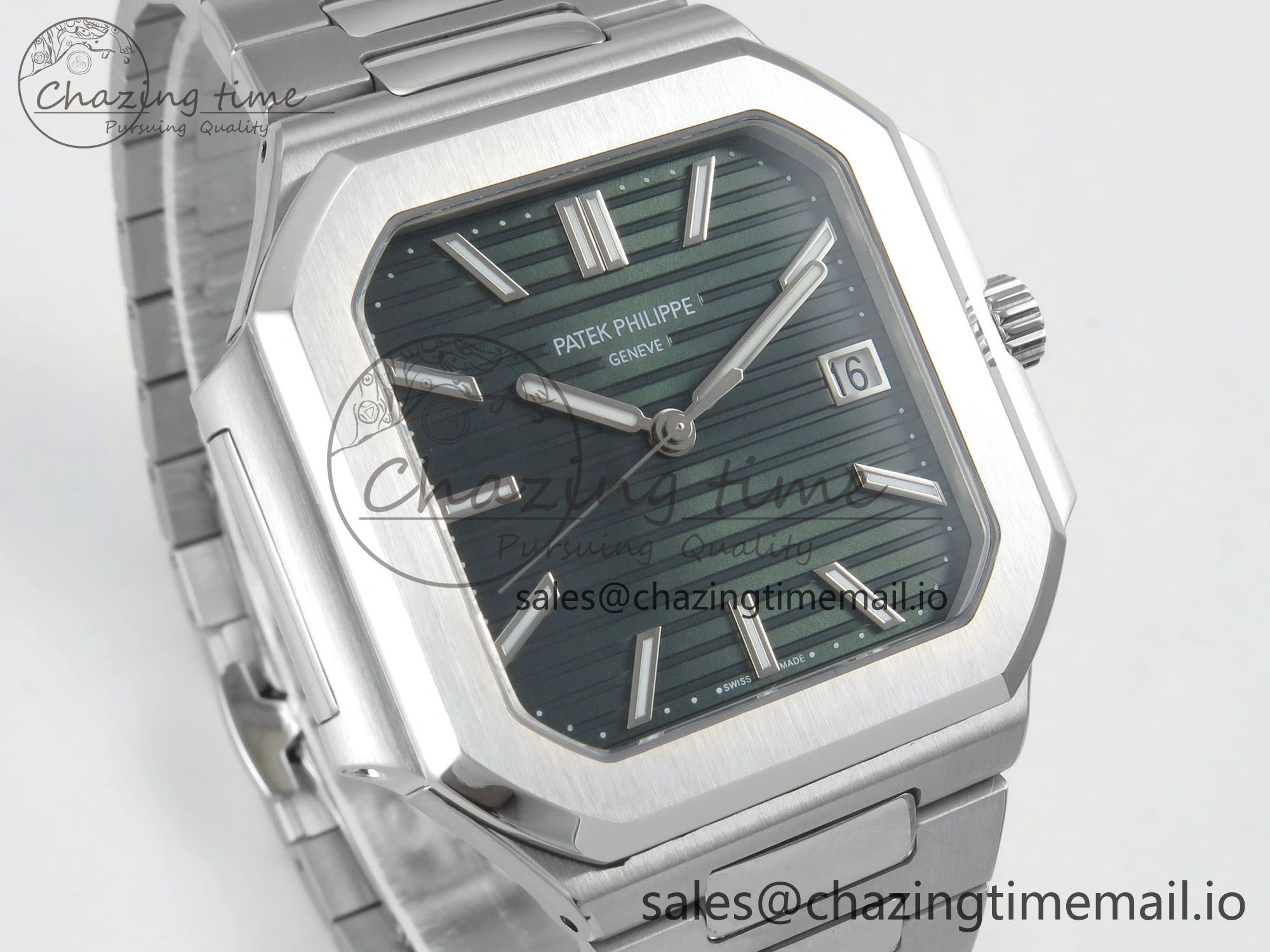Cubitus 5821 SS PPF Best Edition Green Dial on SS Bracelet A330