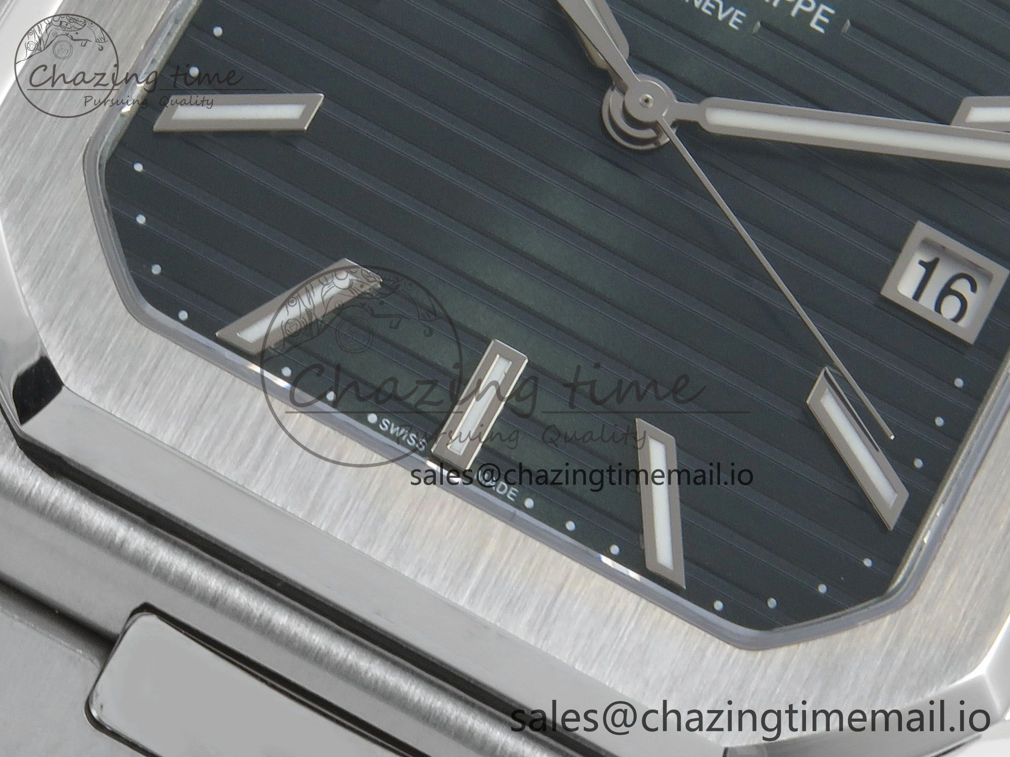 Cubitus 5821 SS PPF Best Edition Green Dial on SS Bracelet A330