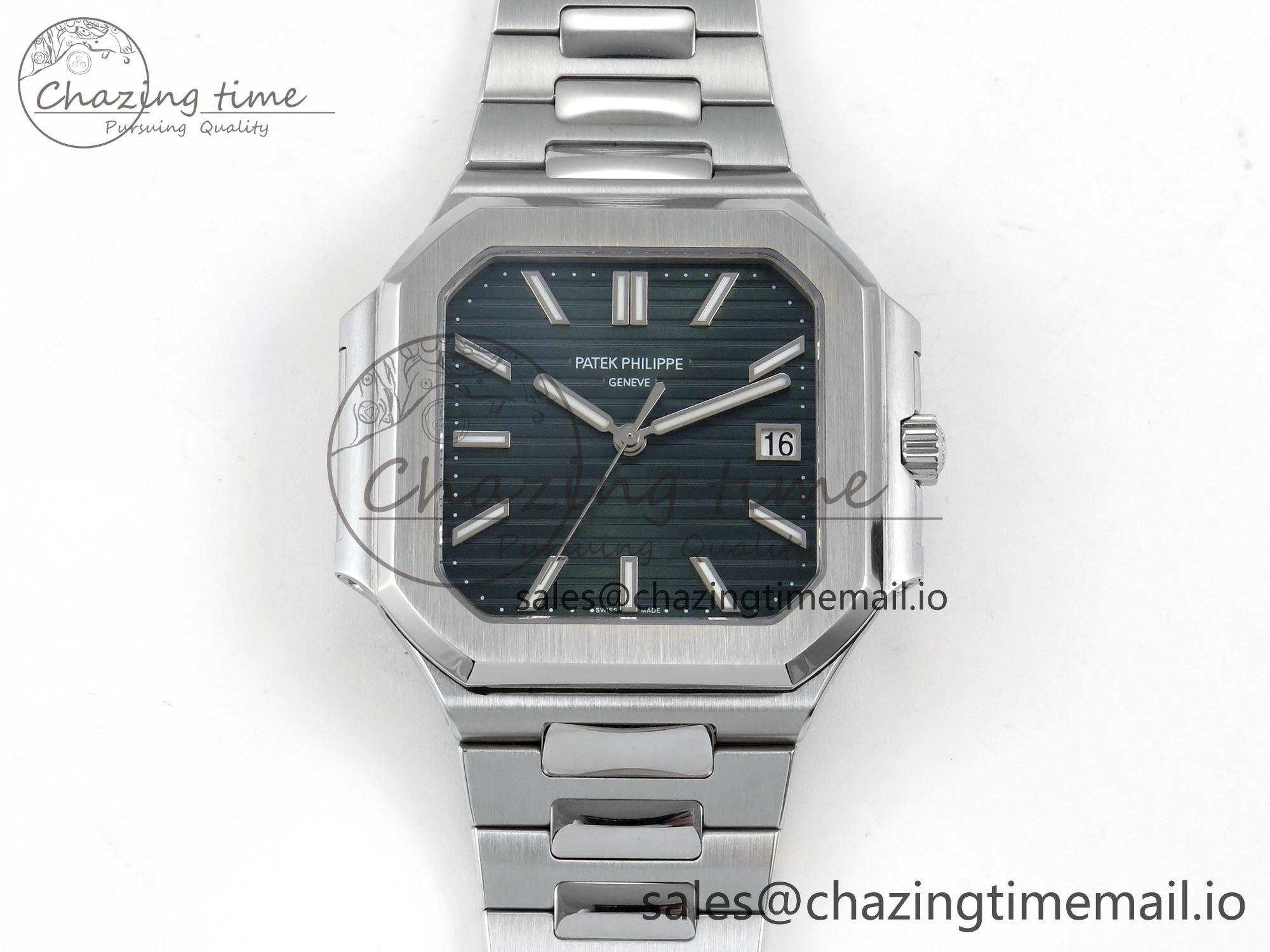 Cubitus 5821 SS PPF Best Edition Green Dial on SS Bracelet A330