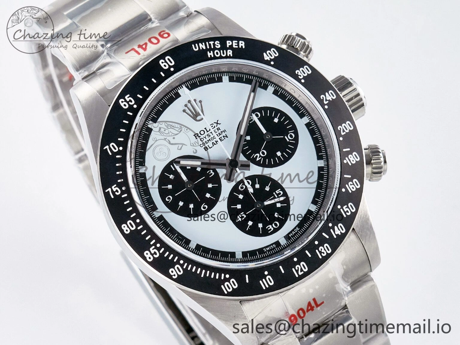 Custom Blaken Daytona Paul Newman 1:1 Best Edition Blue Dial on SS 904L Bracelet DD4130 Custom Modded