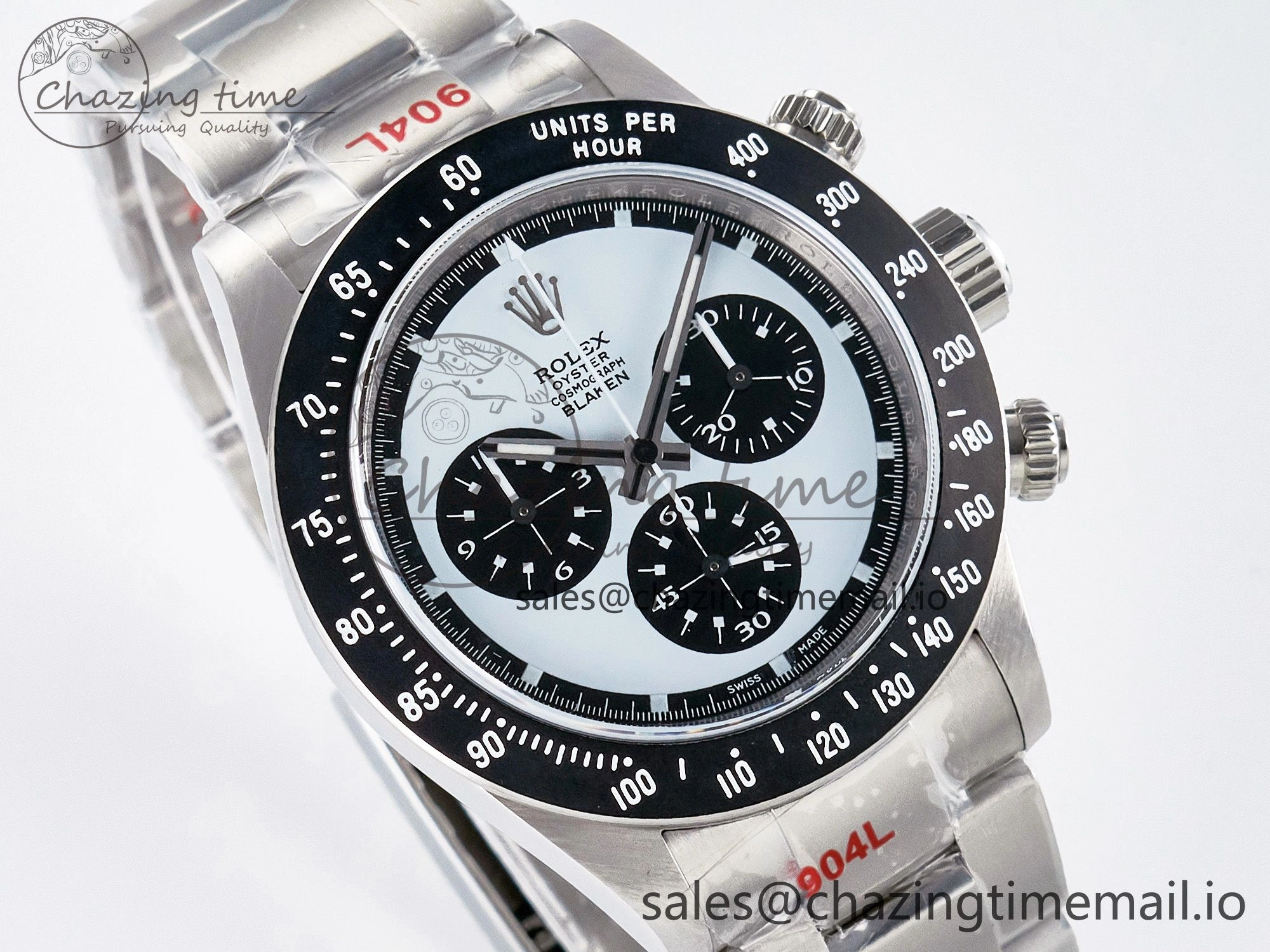 Custom Blaken Daytona Paul Newman 1:1 Best Edition Blue Dial on SS 904L Bracelet DD4130 Custom Modded