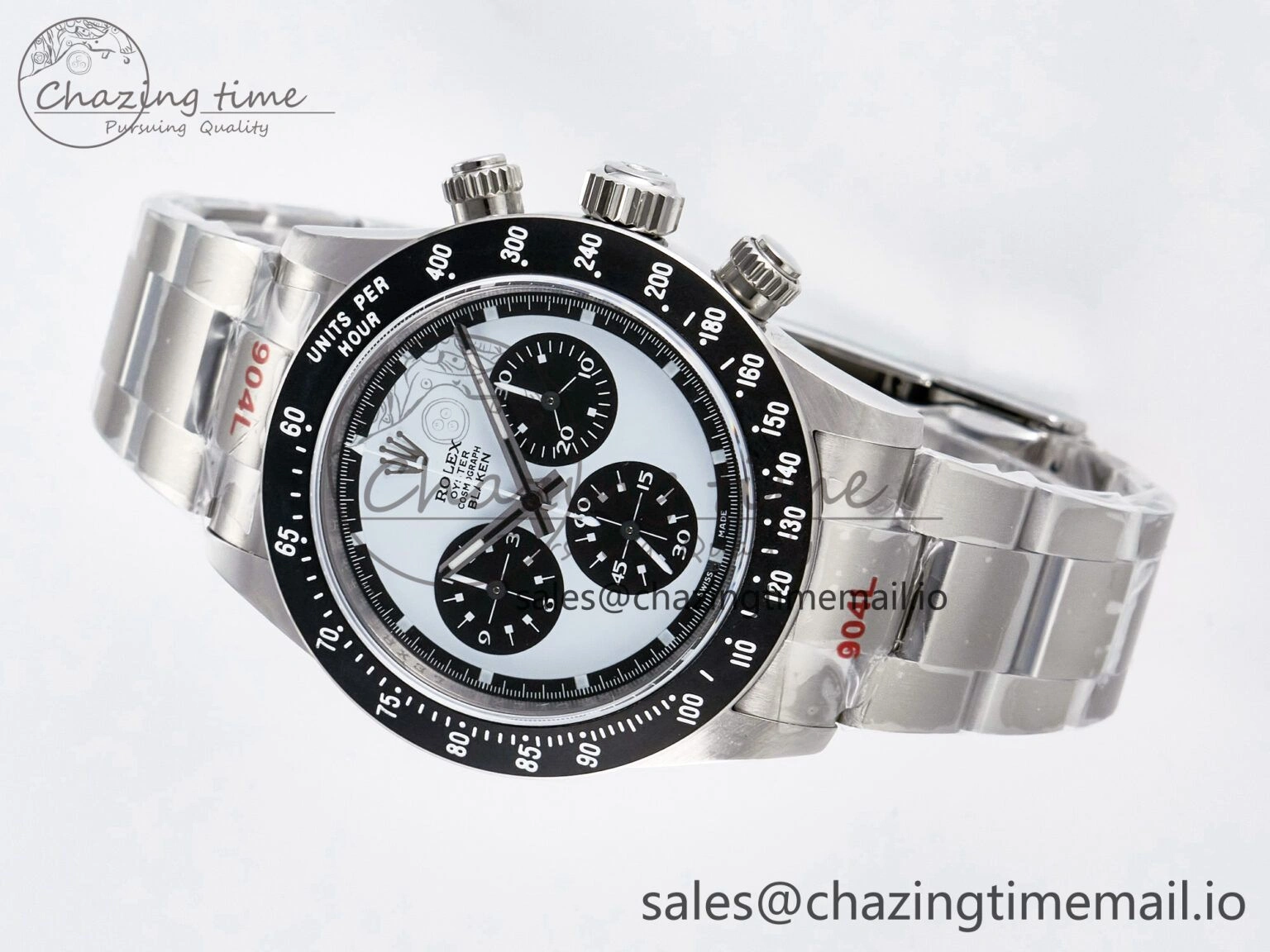 Custom Blaken Daytona Paul Newman 1:1 Best Edition Blue Dial on SS 904L Bracelet DD4130 Custom Modded