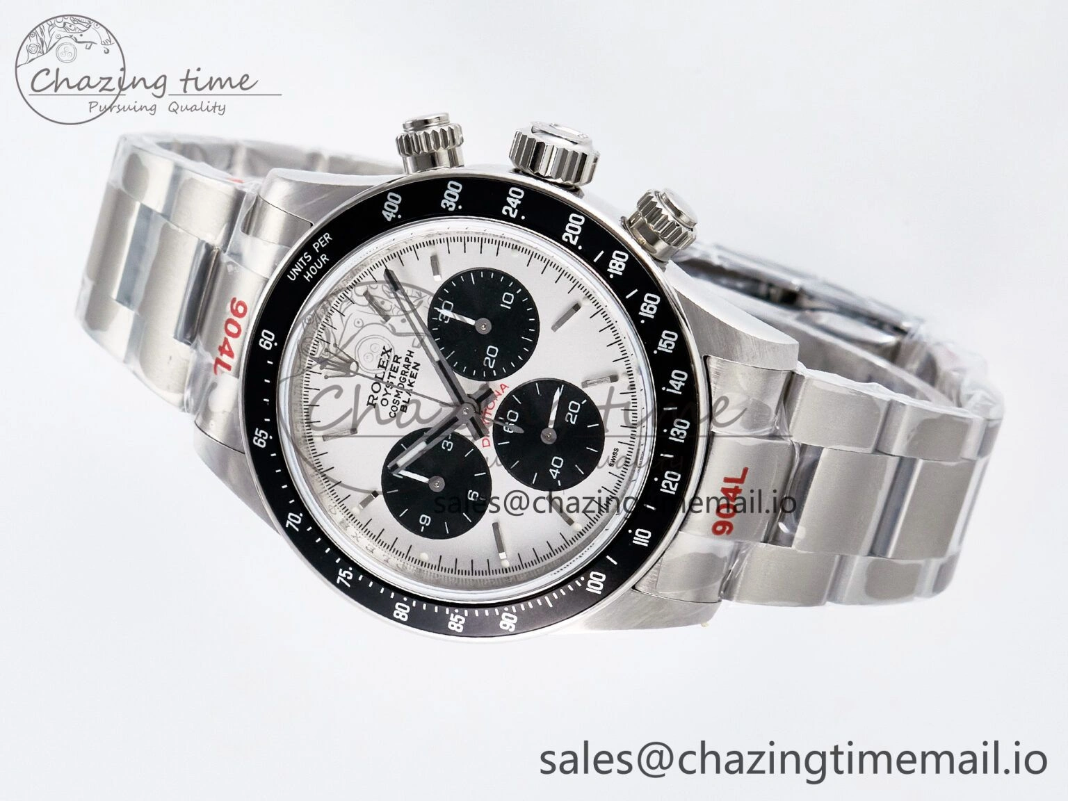 Custom Blaken Daytona Paul Newman 1:1 Best Edition White Dial on SS 904L Bracelet DD4130 Custom Modded