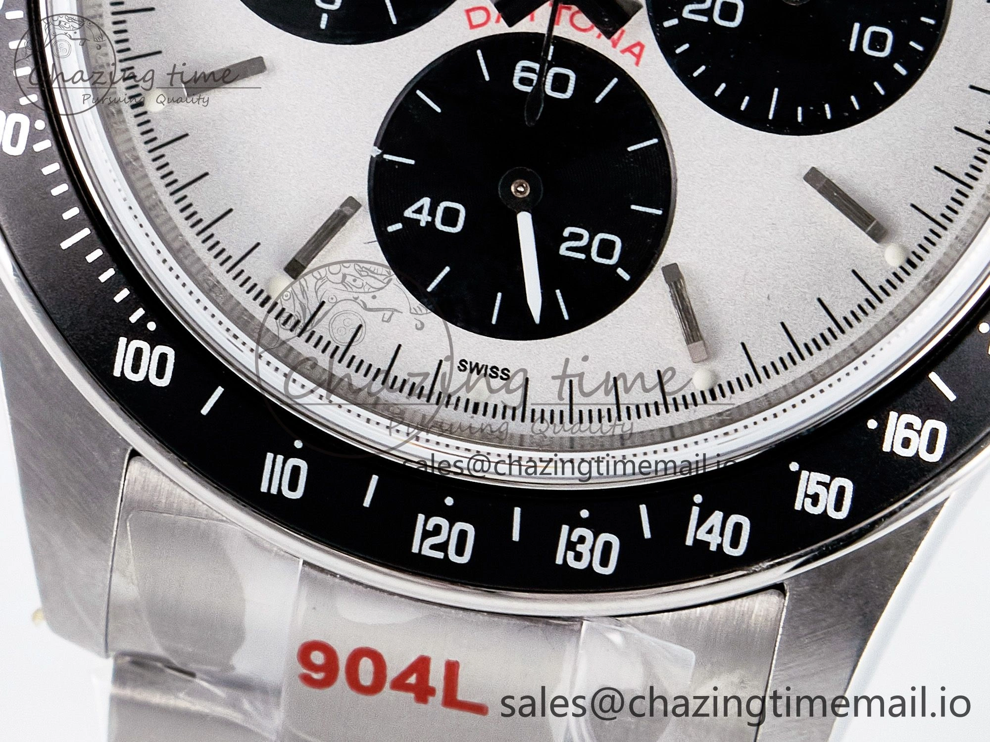 Custom Blaken Daytona Paul Newman 1:1 Best Edition White Dial on SS 904L Bracelet DD4130 Custom Modded