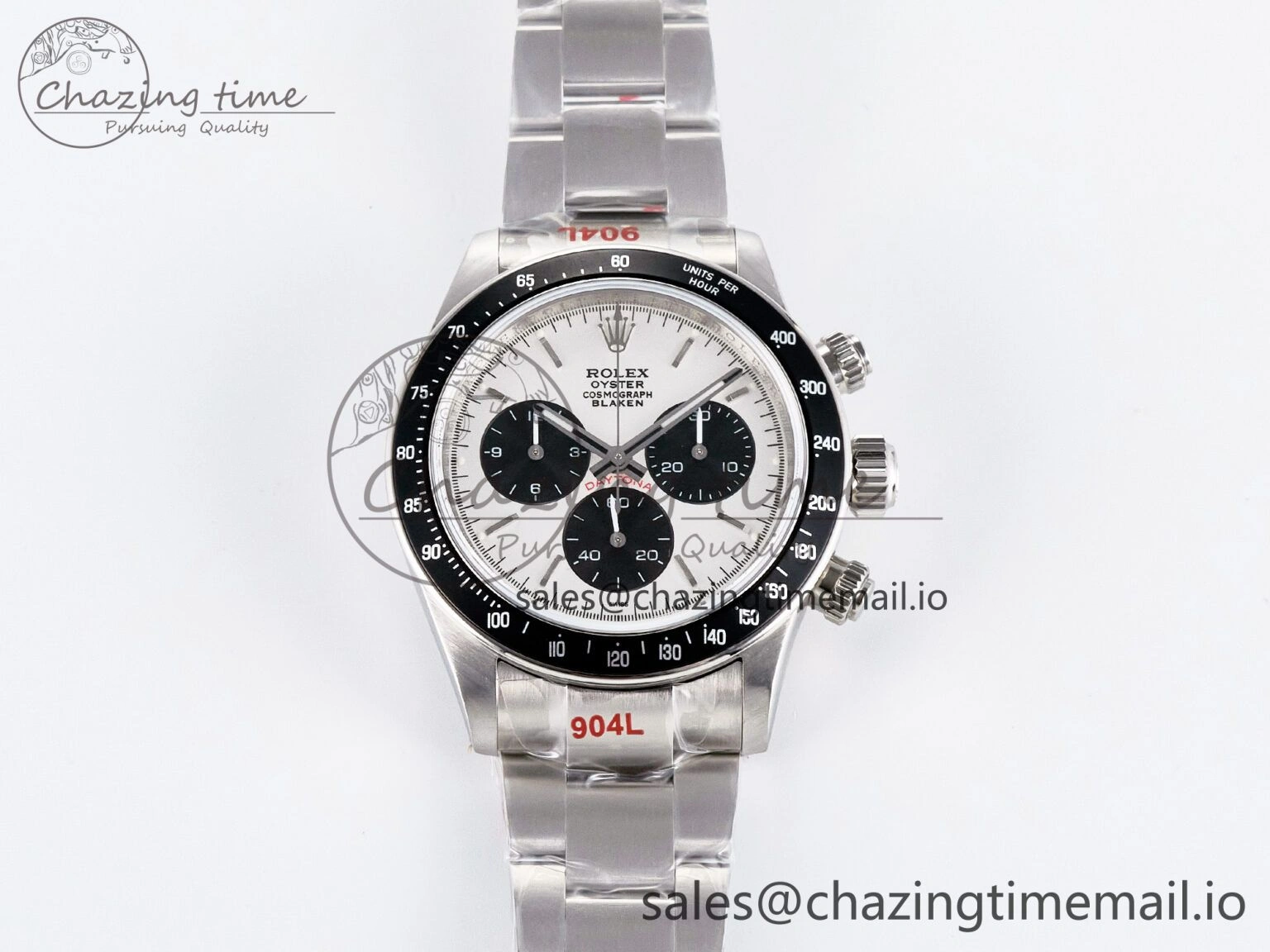 Custom Blaken Daytona Paul Newman 1:1 Best Edition White Dial on SS 904L Bracelet DD4130 Custom Modded
