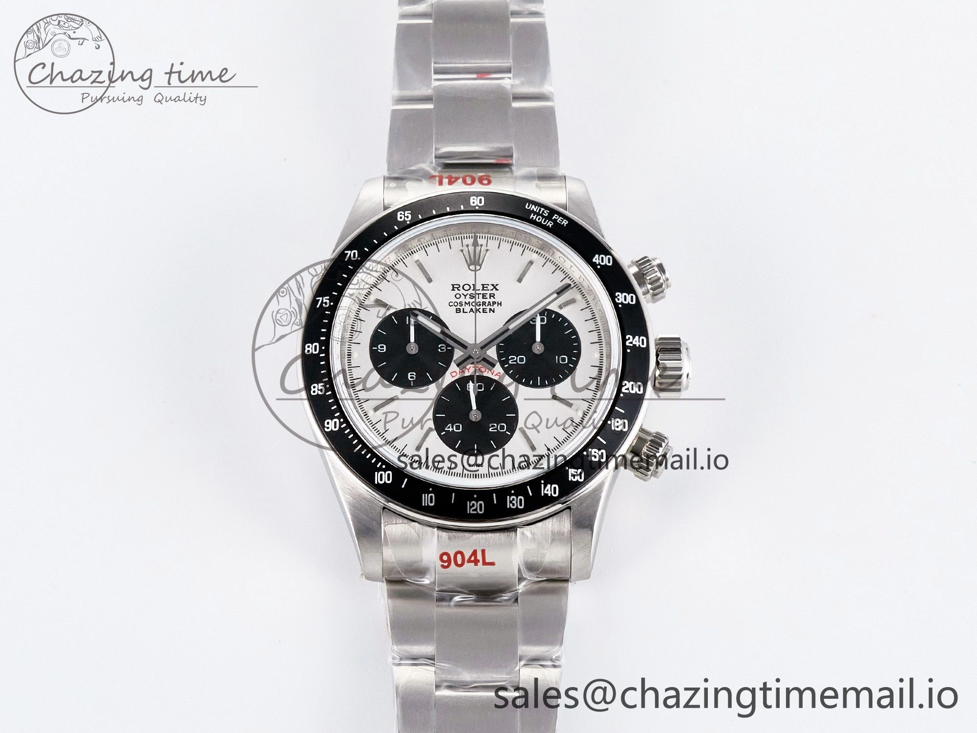 Custom Blaken Daytona Paul Newman 1:1 Best Edition White Dial on SS 904L Bracelet DD4130 Custom Modded