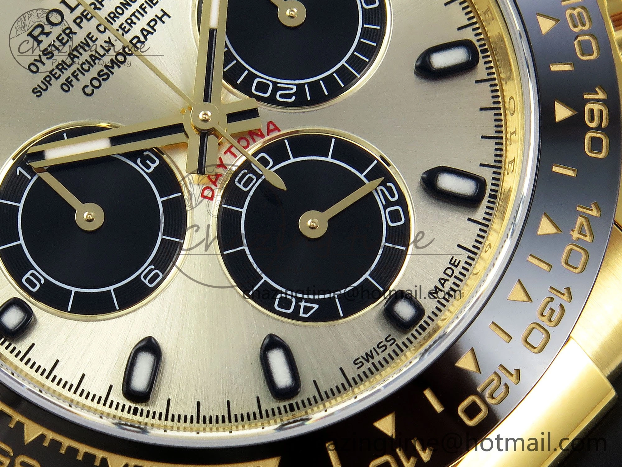 Custom Daytona 116518 APS   RBF 1:1 Best Edition 904L SS Case YG Dial on Oysterflex Strap SH4130 (Gain Weight)
