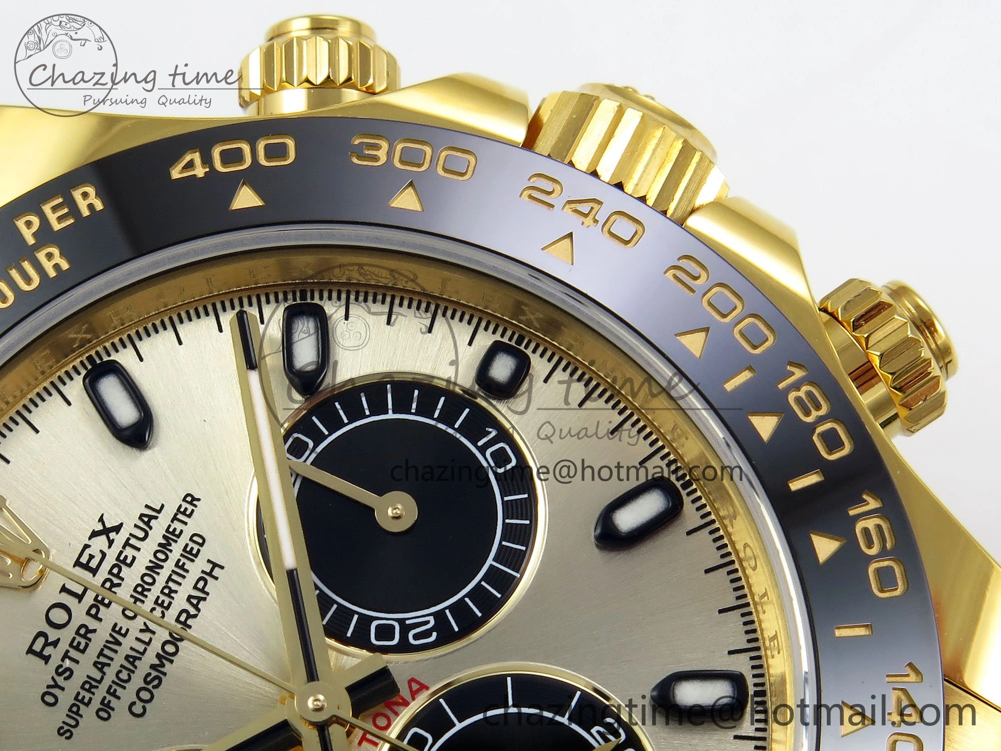 Custom Daytona 116518 APS   RBF 1:1 Best Edition 904L SS Case YG Dial on Oysterflex Strap SH4130 (Gain Weight)
