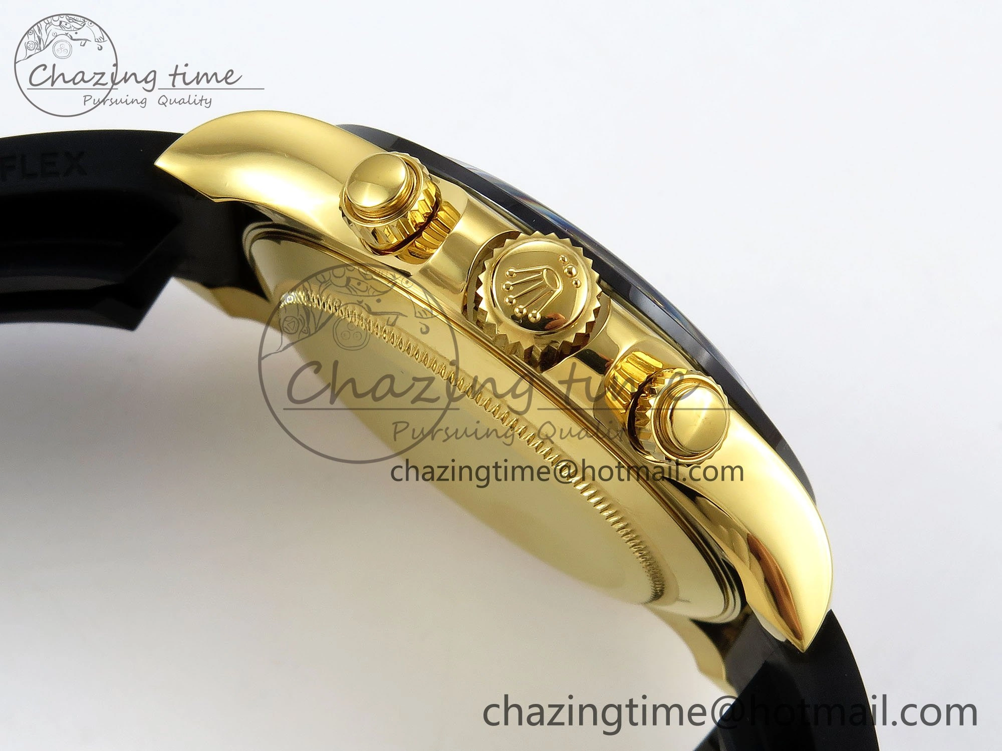 Custom Daytona 116518 APS   RBF 1:1 Best Edition 904L SS Case YG Dial on Oysterflex Strap SH4130 (Gain Weight)