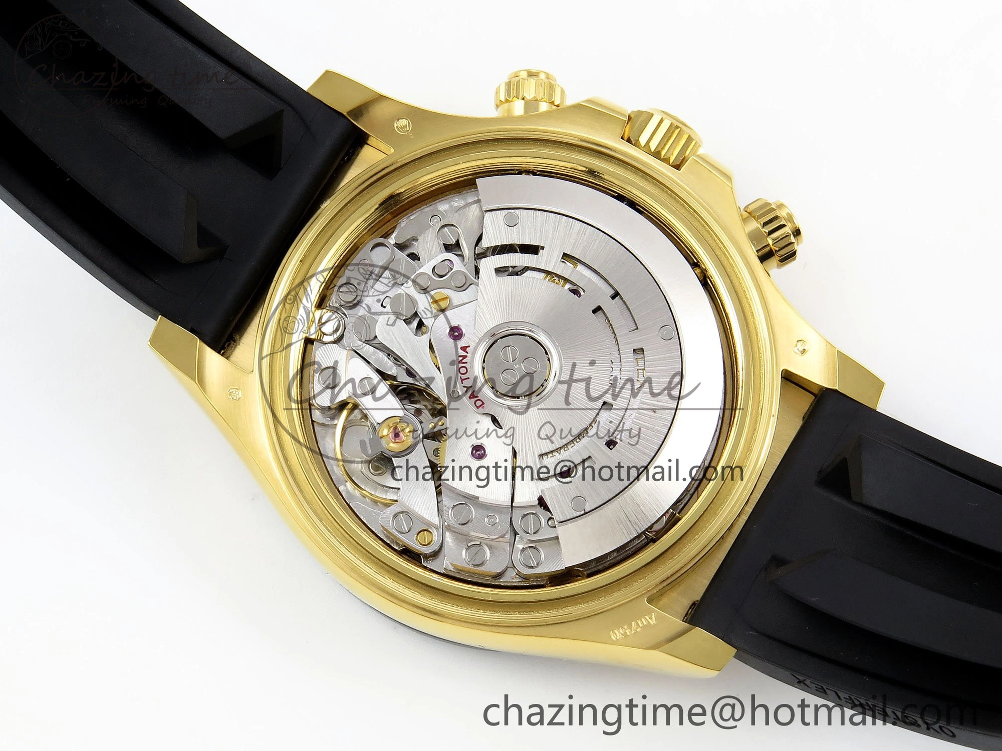 Custom Daytona 116518 APS   RBF 1:1 Best Edition 904L SS Case YG Dial on Oysterflex Strap SH4130 (Gain Weight)