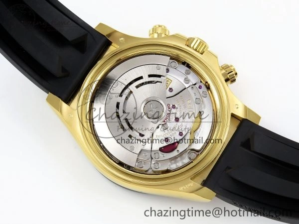 Custom Daytona 116518 APS   RBF 1:1 Best Edition 904L SS Case YG Dial on Oysterflex Strap SH4130 (Gain Weight)