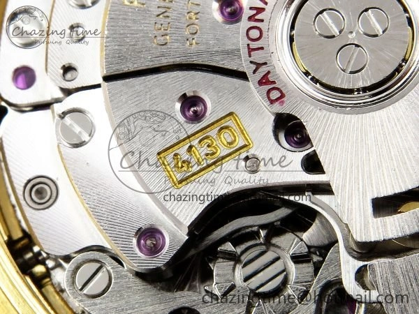 Custom Daytona 116518 APS   RBF 1:1 Best Edition 904L SS Case YG Dial on Oysterflex Strap SH4130 (Gain Weight)