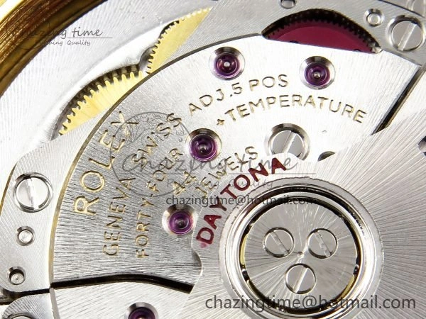 Custom Daytona 116518 APS   RBF 1:1 Best Edition 904L SS Case YG Dial on Oysterflex Strap SH4130 (Gain Weight)