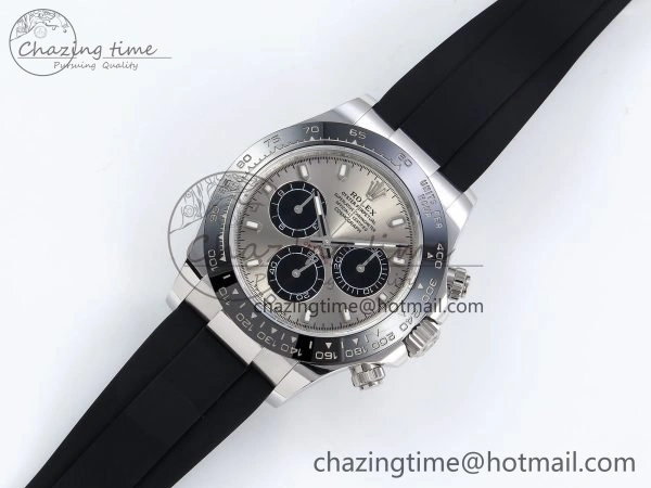 Custom Daytona 116519 APS RBF 1:1 Best Edition 904L SS Case Grey Dial on Oysterflex Strap SH4130 (Gain Weight)