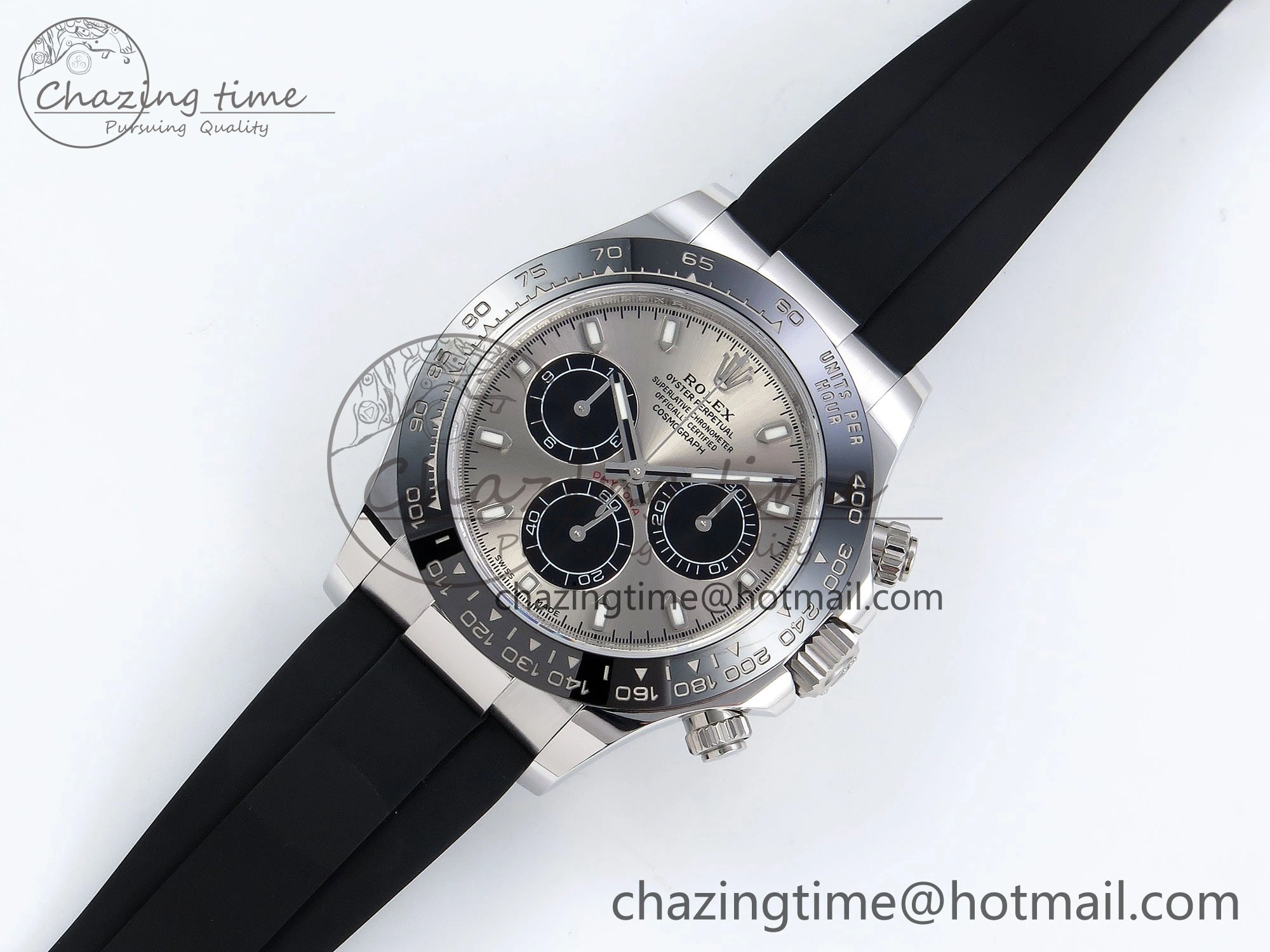 Custom Daytona 116519 APS RBF 1:1 Best Edition 904L SS Case Grey Dial on Oysterflex Strap SH4130 (Gain Weight)