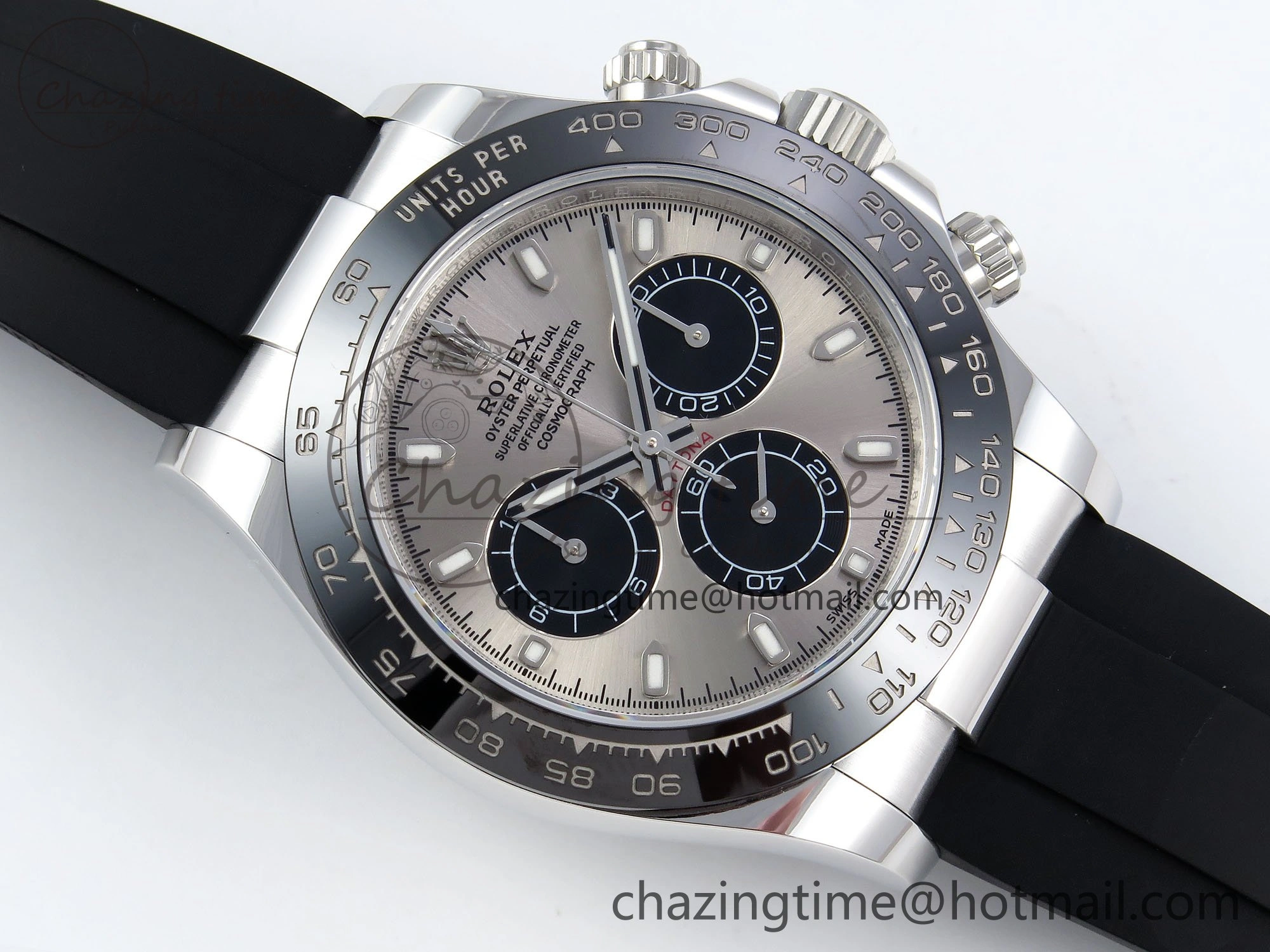 Custom Daytona 116519 APS RBF 1:1 Best Edition 904L SS Case Grey Dial on Oysterflex Strap SH4130 (Gain Weight)