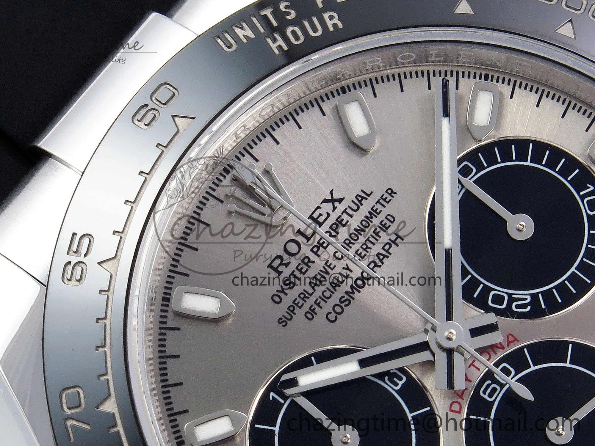 Custom Daytona 116519 APS RBF 1:1 Best Edition 904L SS Case Grey Dial on Oysterflex Strap SH4130 (Gain Weight)
