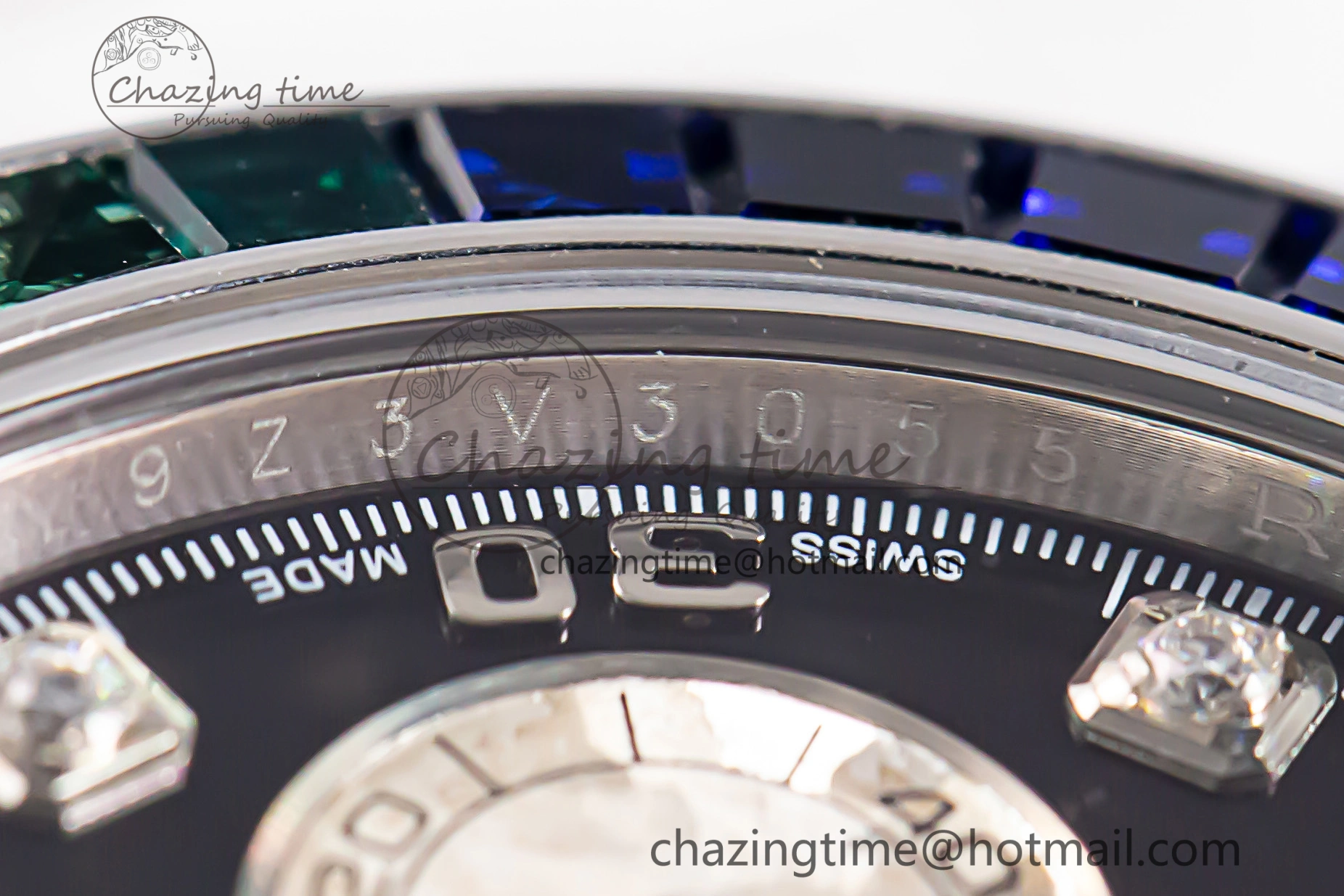 Custom Daytona 116520 RBOW Rainbow Clean Best Edition Black Dial on SS Bracelet SA4130