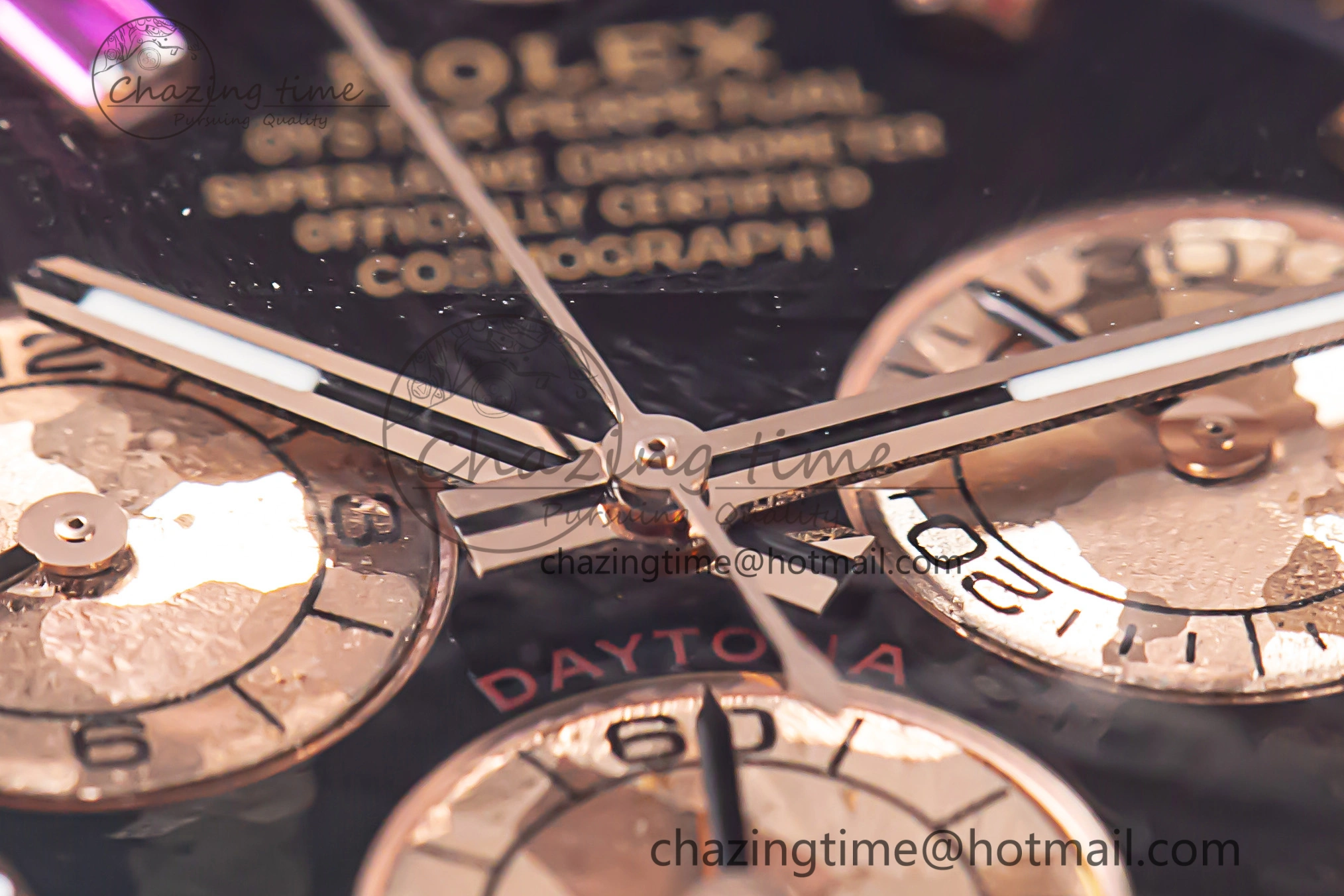 Custom Daytona 116595 RBOW Rainbow Clean Best Edition Black RG Dial on RG Bracelet SA4130