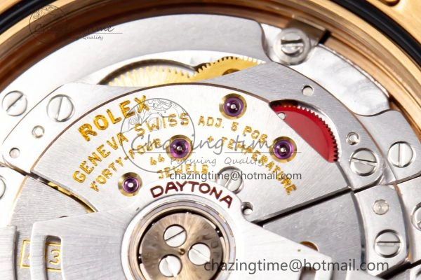 Custom Daytona 116595 RBOW Rainbow Clean Best Edition Black RG Dial on RG Bracelet SA4130