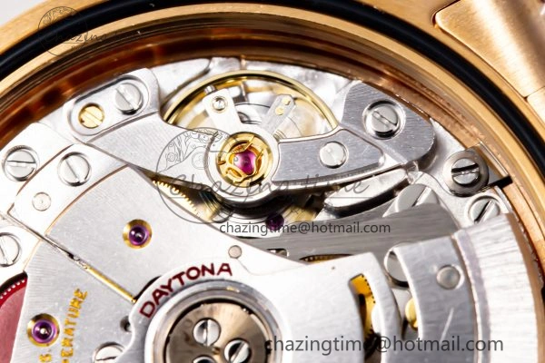 Custom Daytona 116595 RBOW Rainbow Clean Best Edition Black RG Dial on RG Bracelet SA4130
