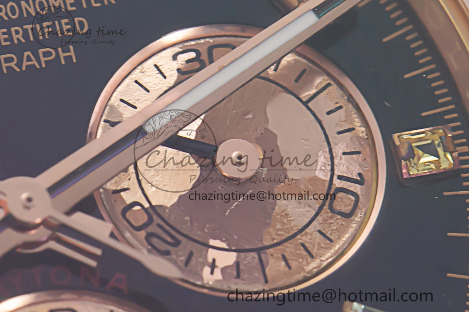 Custom Daytona 116595 RBOW Rainbow Clean Best Edition Black RG Dial on RG Bracelet SA4130