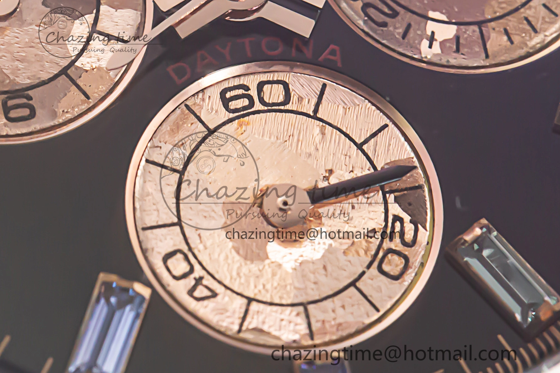 Custom Daytona 116595 RBOW Rainbow Clean Best Edition Black RG Dial on RG Bracelet SA4130