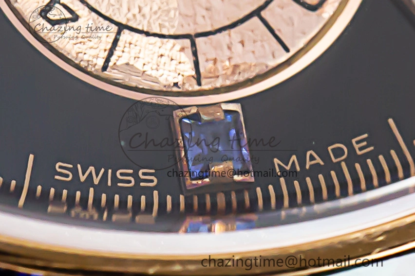 Custom Daytona 116595 RBOW Rainbow Clean Best Edition Black RG Dial on RG Bracelet SA4130