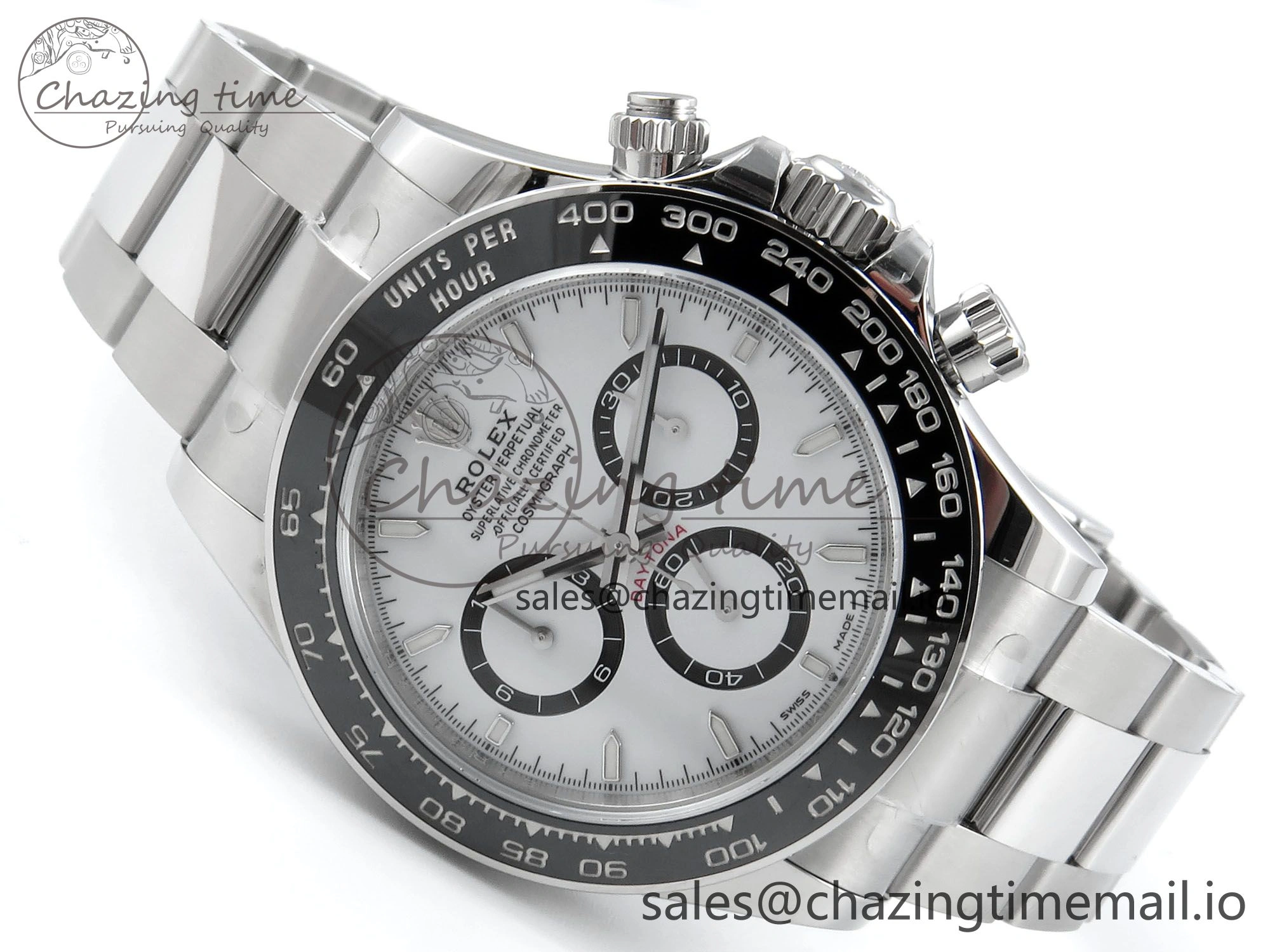 Custom Daytona 126500 1:1 Best Edition White Dial on SS 904L Bracelet Custom Modded PPM4131