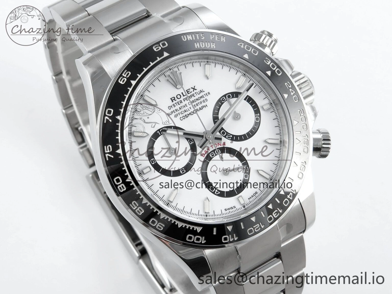 Custom Daytona 126500 1:1 Best Edition White Dial on SS 904L Bracelet Custom Modded PPM4131