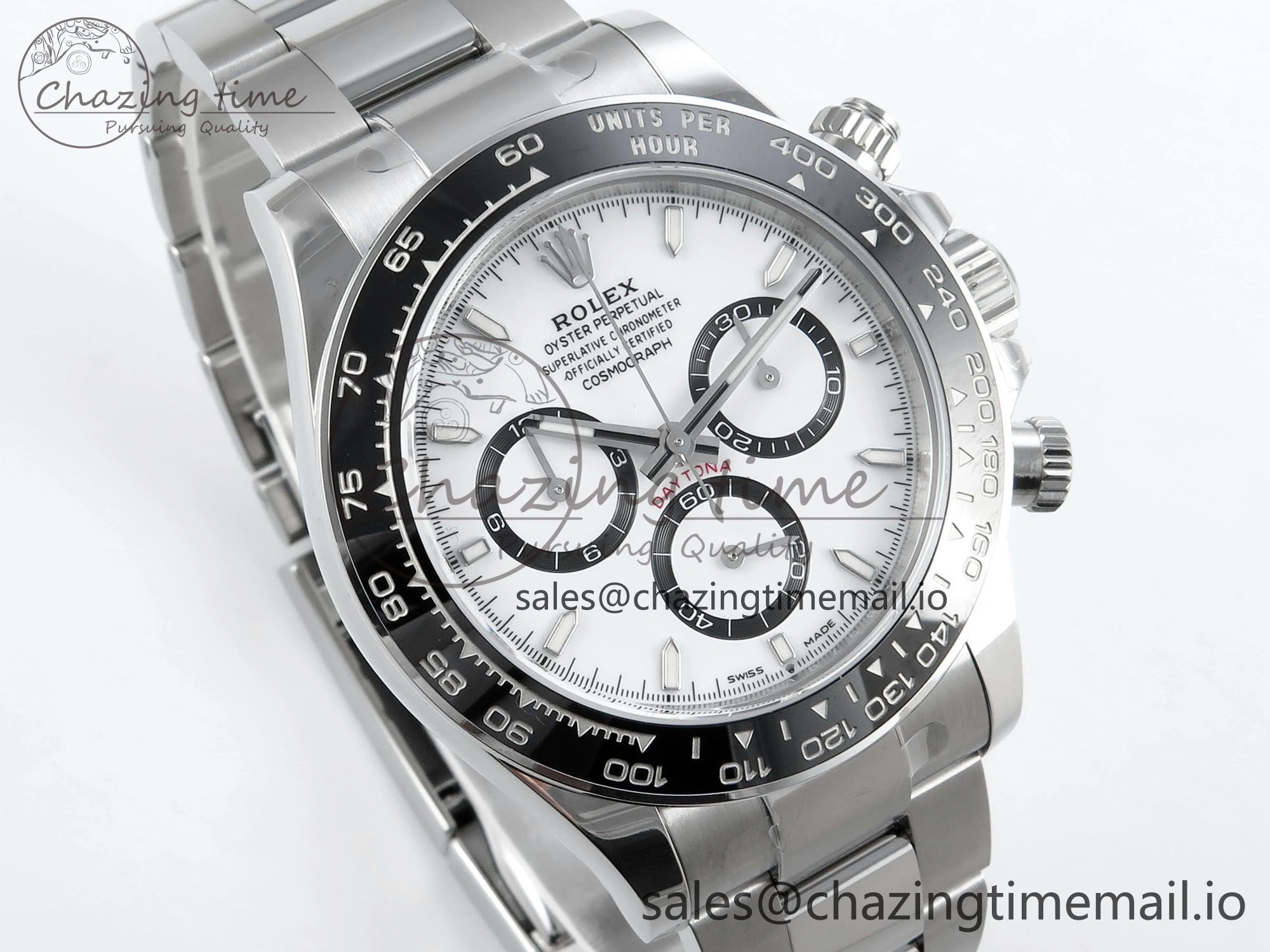 Custom Daytona 126500 1:1 Best Edition White Dial on SS 904L Bracelet Custom Modded PPM4131