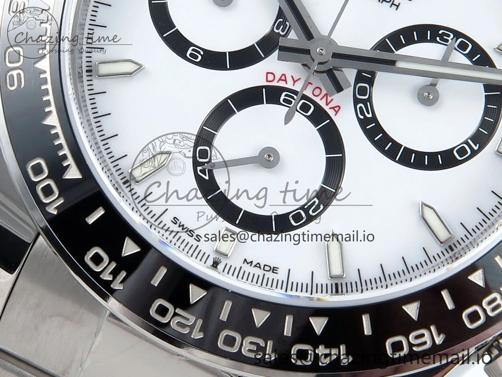 Custom Daytona 126500 1:1 Best Edition White Dial on SS 904L Bracelet Custom Modded PPM4131