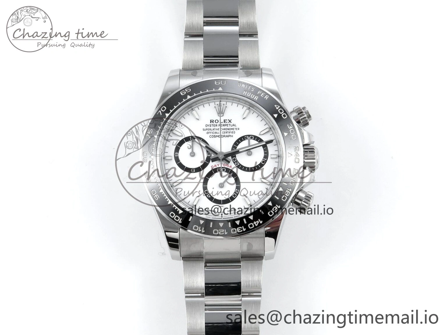 Custom Daytona 126500 1:1 Best Edition White Dial on SS 904L Bracelet Custom Modded PPM4131