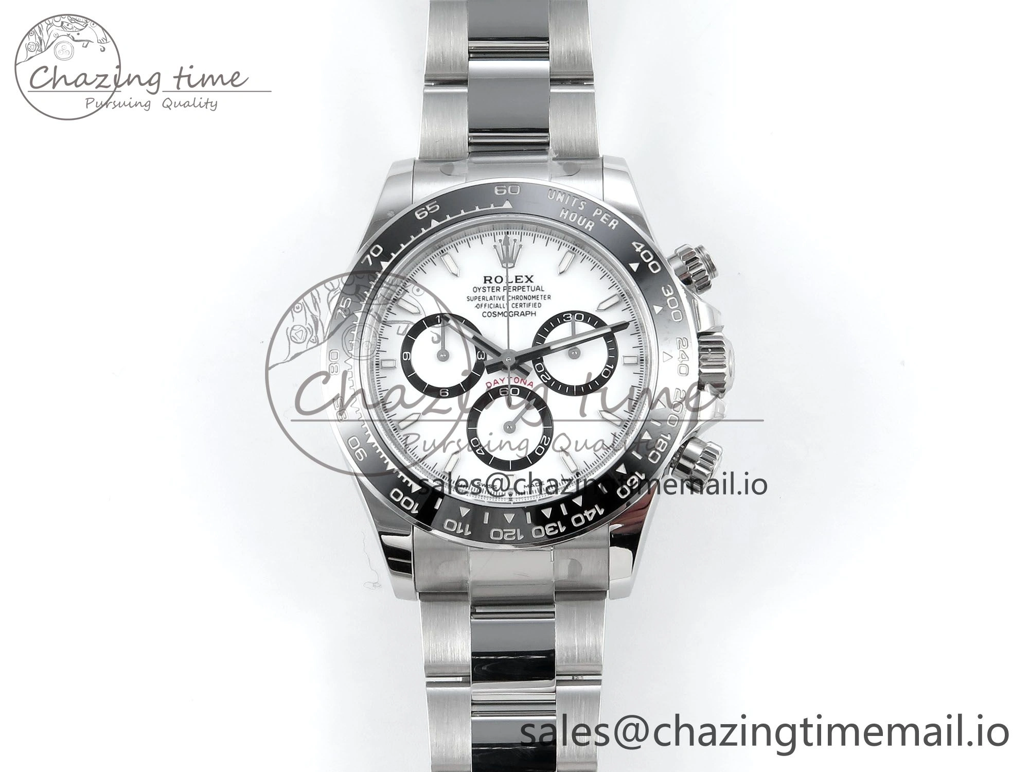 Custom Daytona 126500 1:1 Best Edition White Dial on SS 904L Bracelet Custom Modded PPM4131