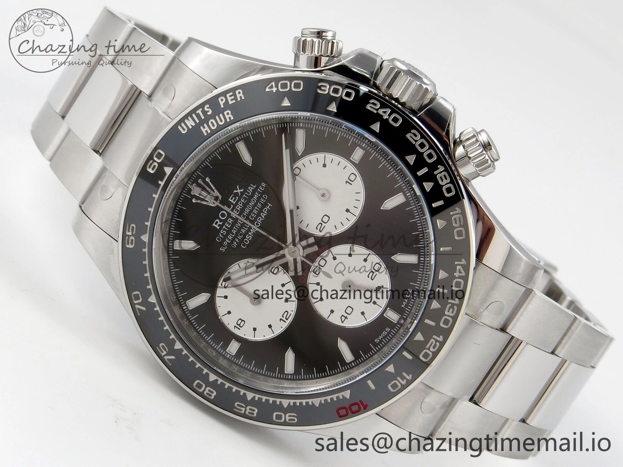 Custom Daytona 126529 Le Mans  CLEAN 1:1 Best Edition White Dial on SS 904L Bracelet Custom Modded PPM4132