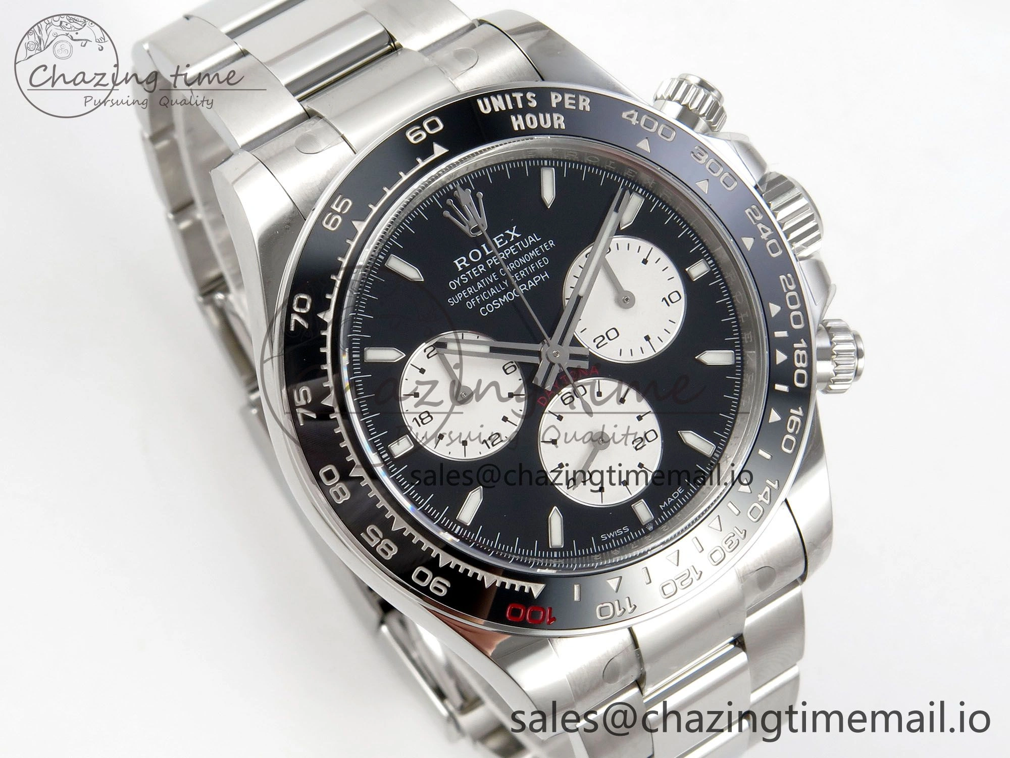 Custom Daytona 126529 Le Mans  CLEAN 1:1 Best Edition White Dial on SS 904L Bracelet Custom Modded PPM4132