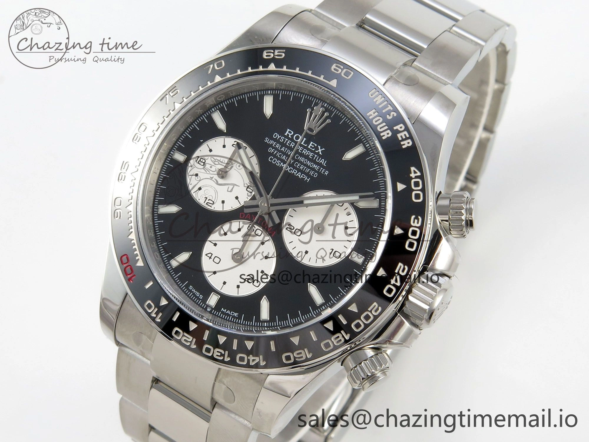 Custom Daytona 126529 Le Mans  CLEAN 1:1 Best Edition White Dial on SS 904L Bracelet Custom Modded PPM4132