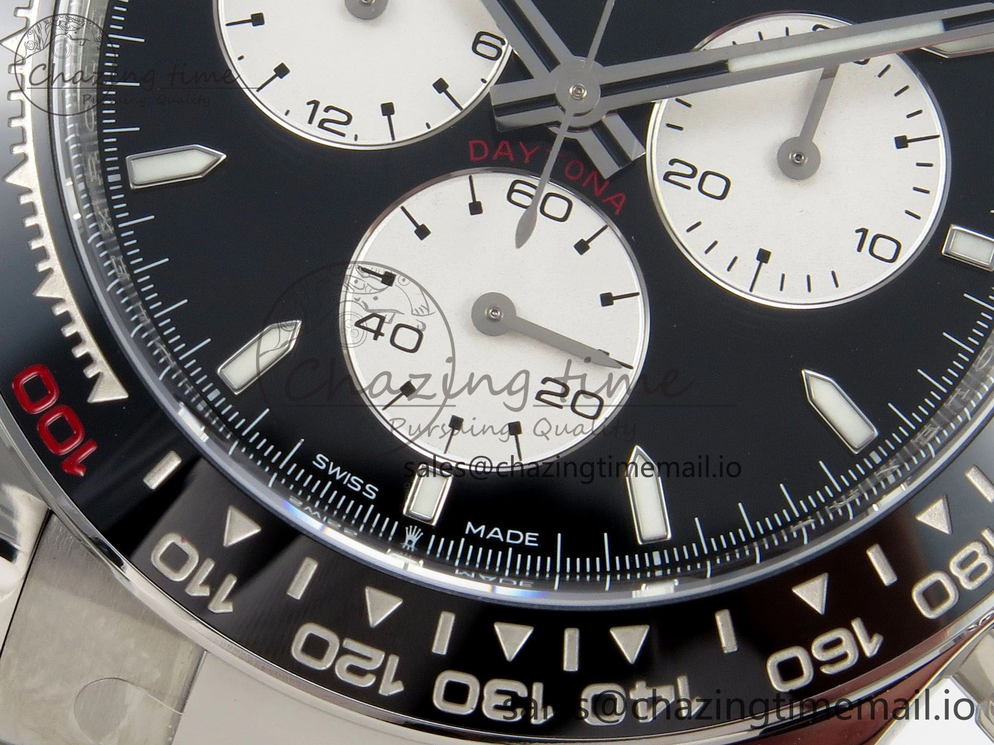 Custom Daytona 126529 Le Mans  CLEAN 1:1 Best Edition White Dial on SS 904L Bracelet Custom Modded PPM4132