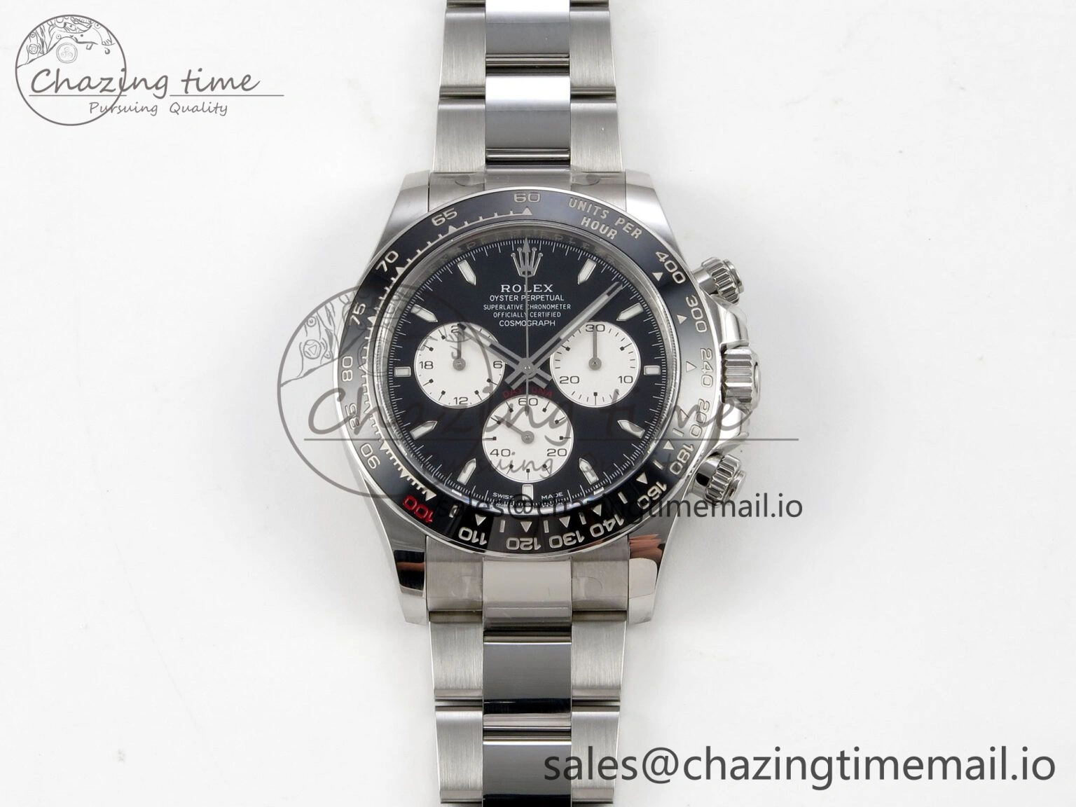 Custom Daytona 126529 Le Mans  CLEAN 1:1 Best Edition White Dial on SS 904L Bracelet Custom Modded PPM4132