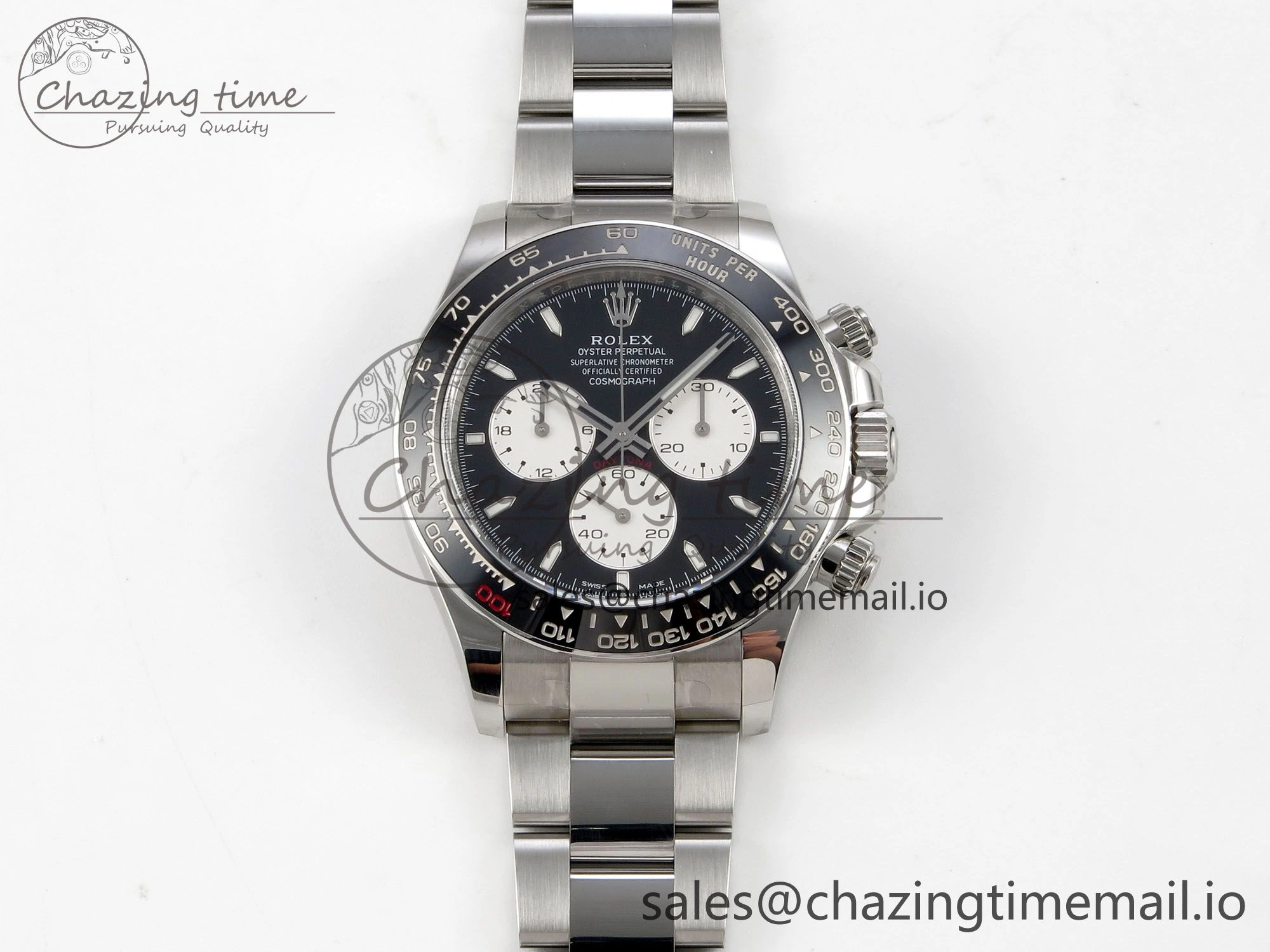 Custom Daytona 126529 Le Mans  CLEAN 1:1 Best Edition White Dial on SS 904L Bracelet Custom Modded PPM4132