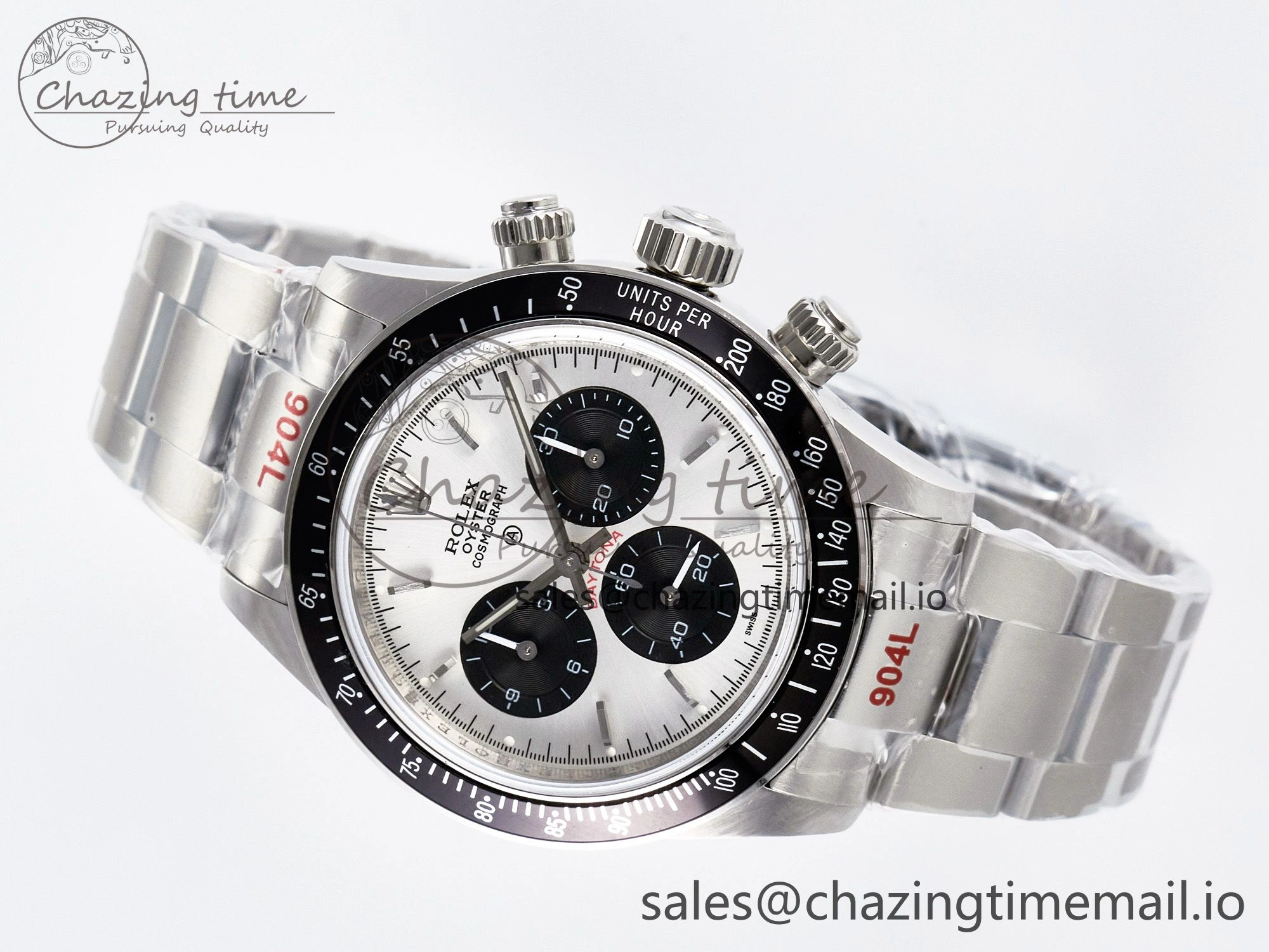 Custom Daytona Paul Newman 1:1 Best Edition White Dial on SS 904L Bracelet DD4130 Custom Modded