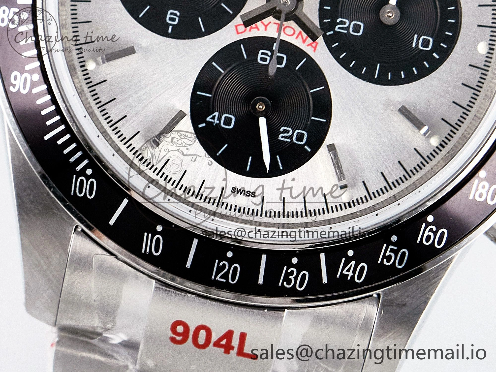 Custom Daytona Paul Newman 1:1 Best Edition White Dial on SS 904L Bracelet DD4130 Custom Modded