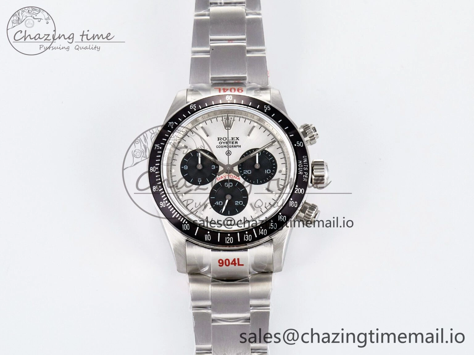 Custom Daytona Paul Newman 1:1 Best Edition White Dial on SS 904L Bracelet DD4130 Custom Modded