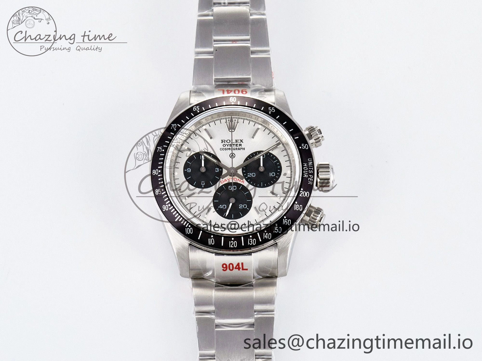 Custom Daytona Paul Newman 1:1 Best Edition White Dial on SS 904L Bracelet DD4130 Custom Modded
