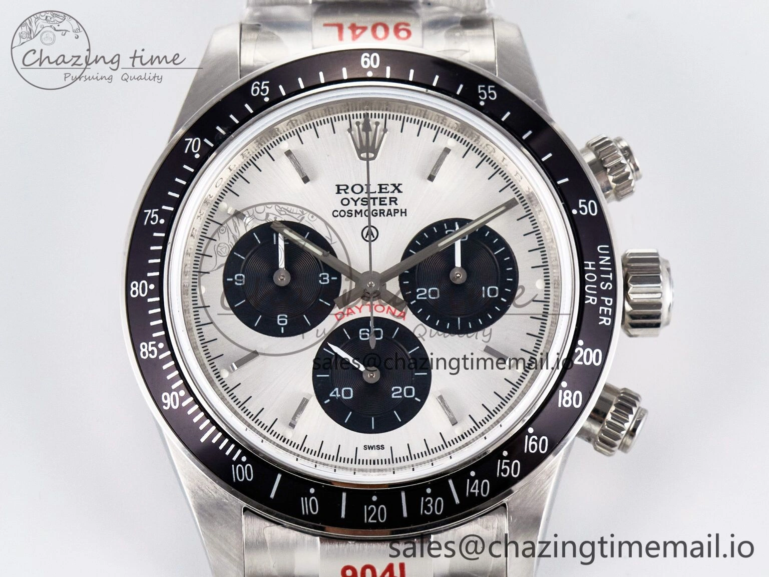 Custom Daytona Paul Newman 1:1 Best Edition White Dial on SS 904L Bracelet DD4130 Custom Modded