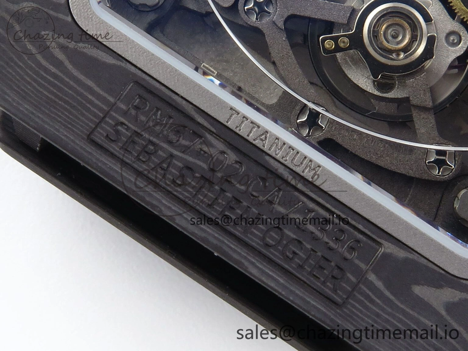 Custom Made RM67-02 Black NTPT France Dial on Blue Nylon strap CRMA7 Clone